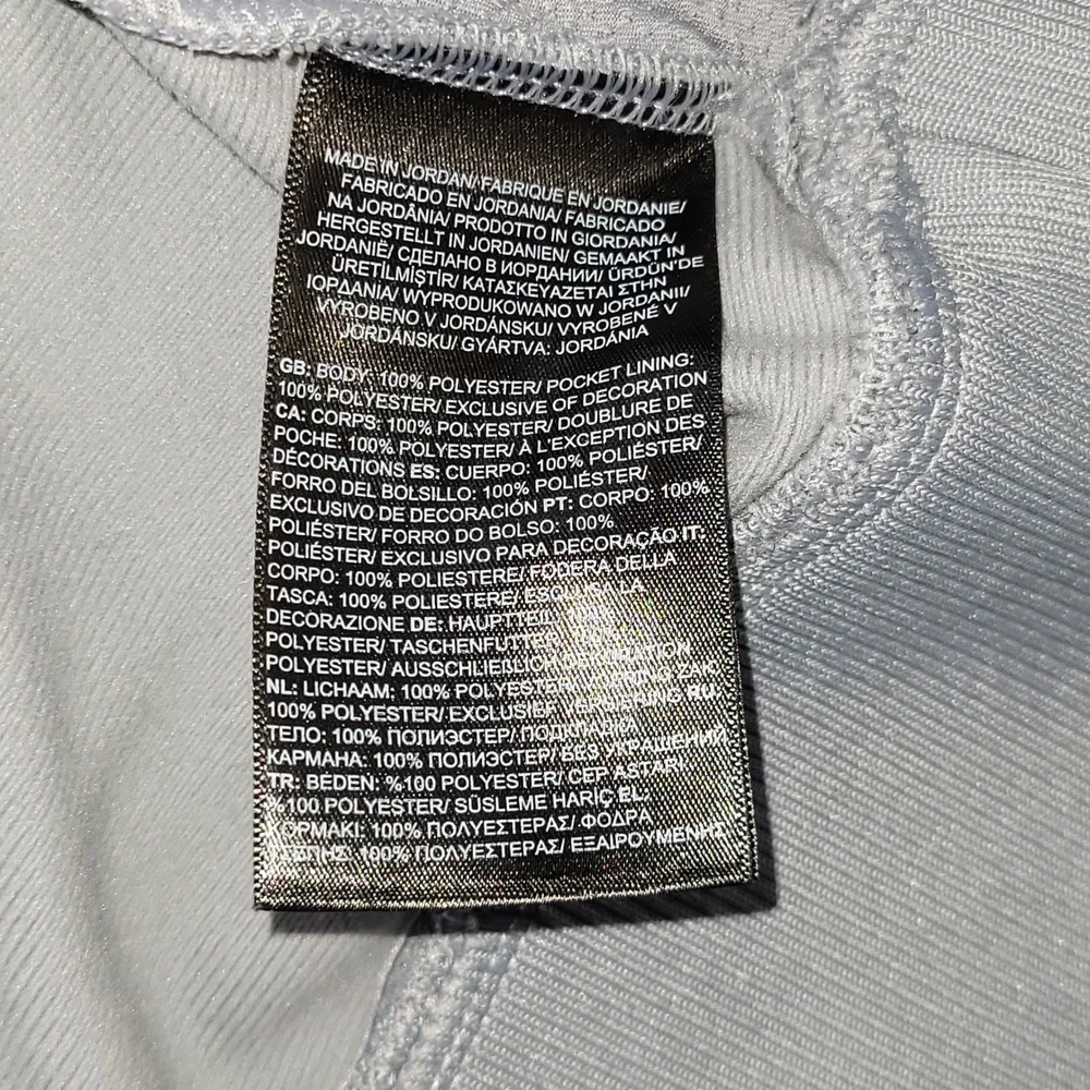 The North Face Mens Large Full Zip Track Jacket‎ Grey Navy Blue Mock Neck Active